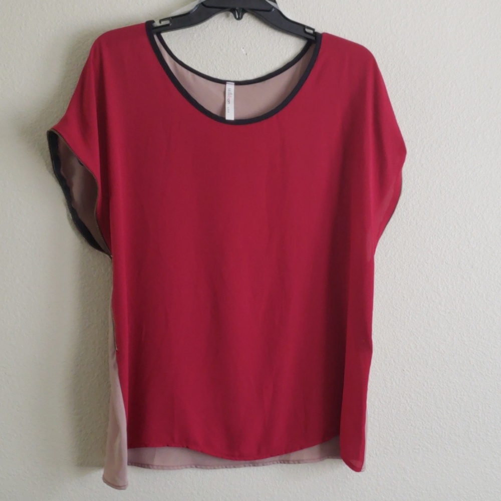 Womens color block L blouse